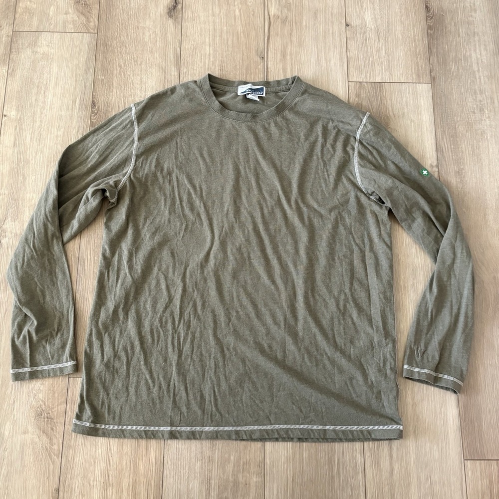 White Sierra Olive Green Long Sleeve Shirt Insect Shield size‎ Large L